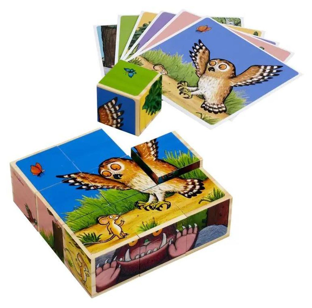 12 pièces Eichhorn Puzzle de cubes en bois pour enfants Image du produit 