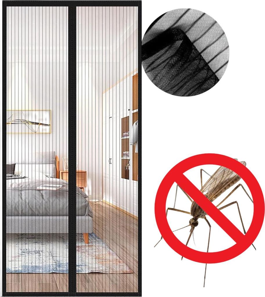 Mosquitera magnética para puerta de balcón, 80x215 cm, con Imagen del producto 