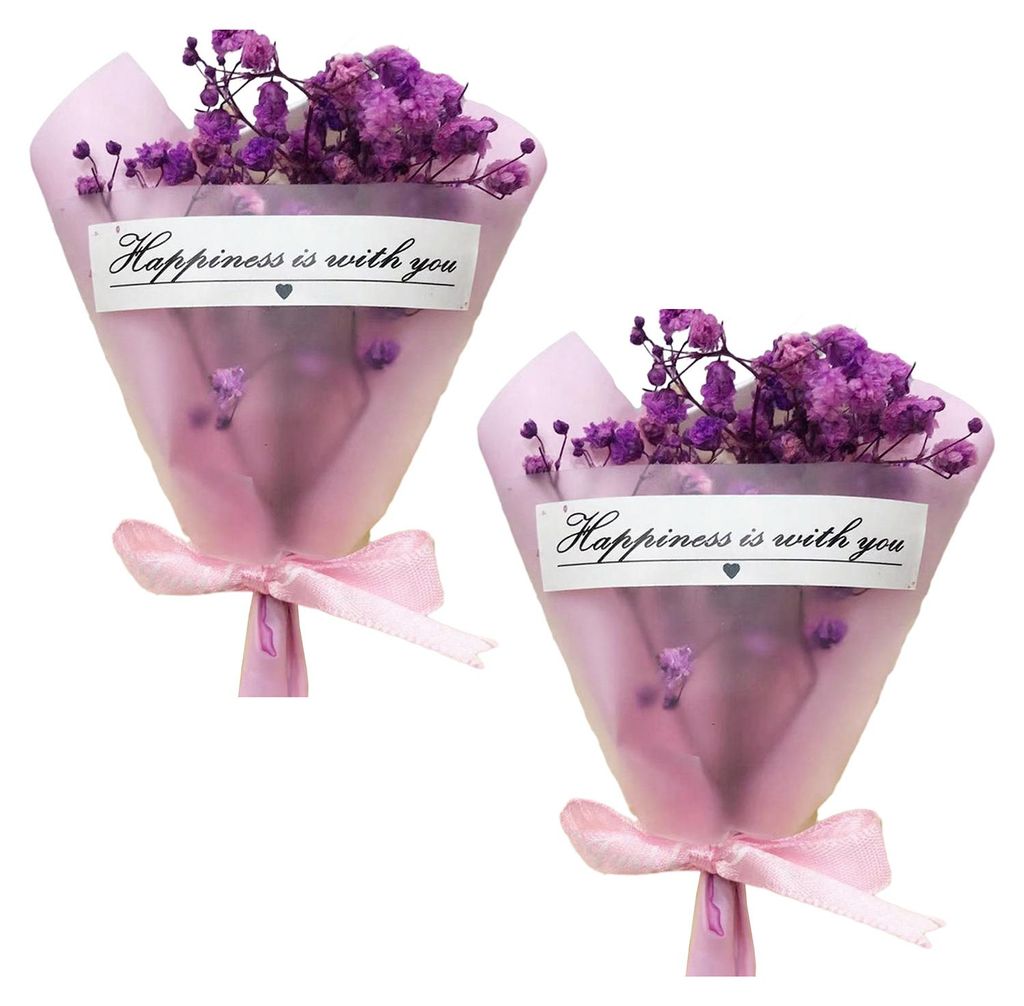Mini-Trockenblumenstrauß aus natürlichem Schleierkraut (Gypsophila) – ideal für DIY-Bastelarbeiten, Foto-Requisiten, Geschenke, Einladungen un...