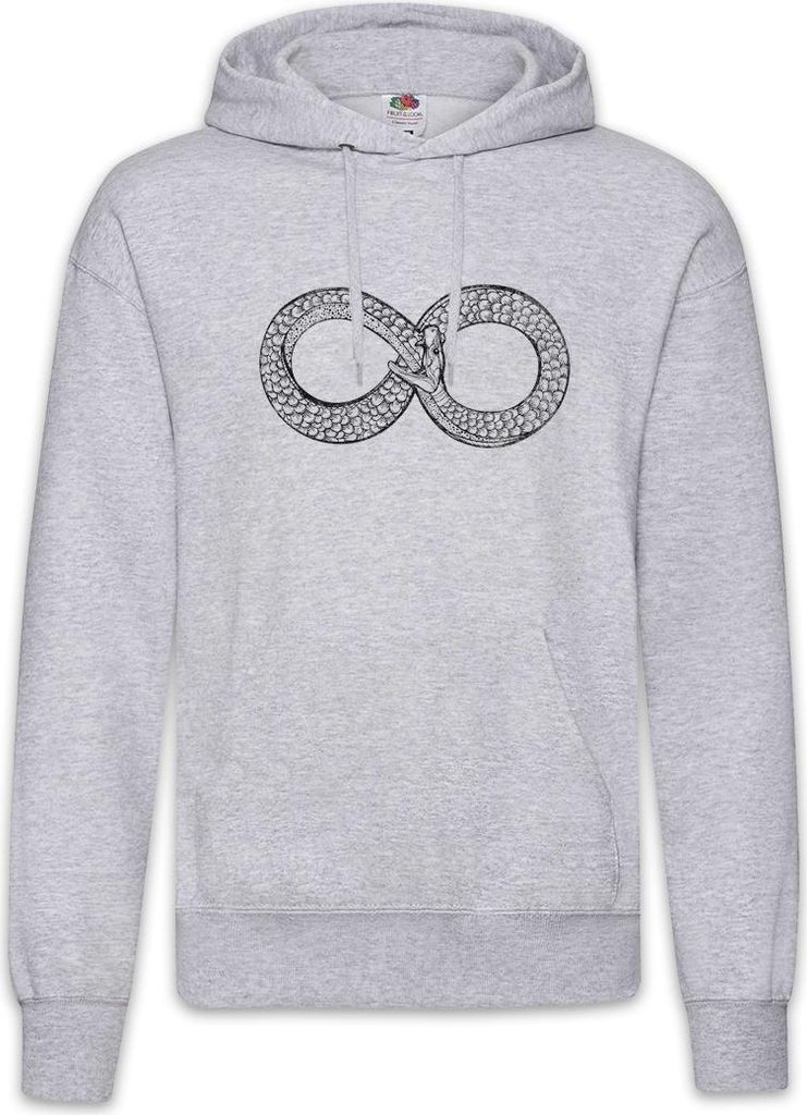 Urban Backwoods Ouroboros Infinity, Herren Hoodie, Farbe: Hellgrau, Größe: S