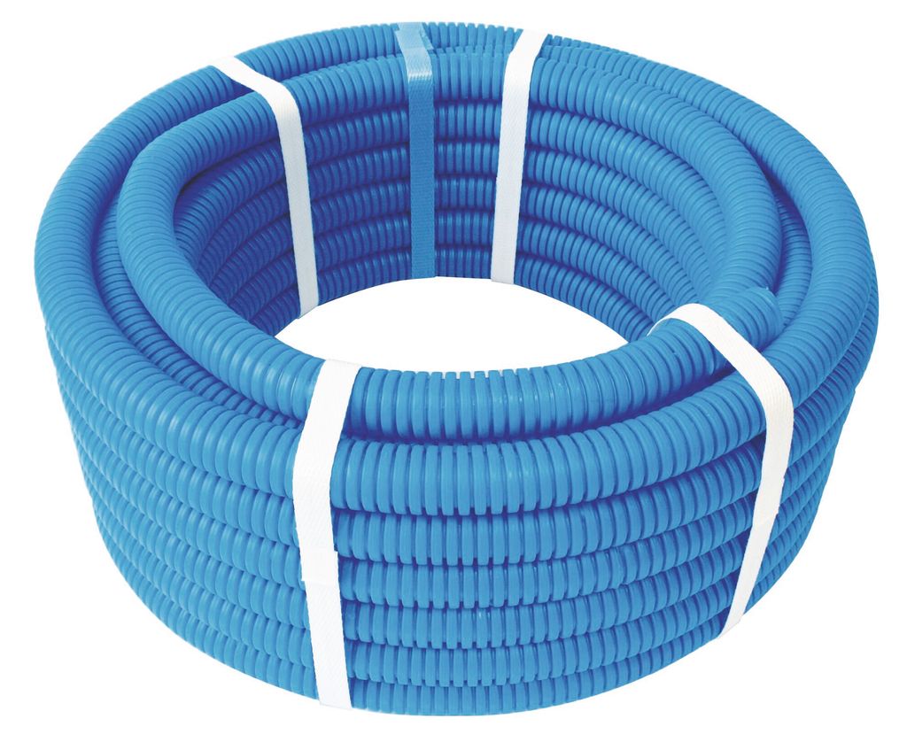 SOMATHERM FOR YOU – 50-Meter-Rolle PER-Rohr Ø 16, blau ummantelt – Einfache und schnelle Verlegung – Für die Installation von Trinkwasser- ...