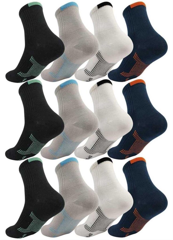 12 Paar Herren Sport Sneaker Socken Quarter Socks Produktbild 