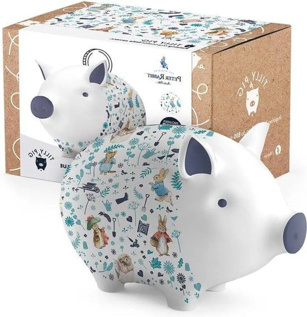 Tasse en céramique bleue Freunde pour enfant avec fonction tirelire