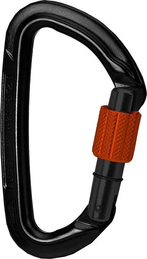 WILD COUNTRY SESSION SCREW BLACK/TANGERINE Karabiner, schwarz/tangerine
