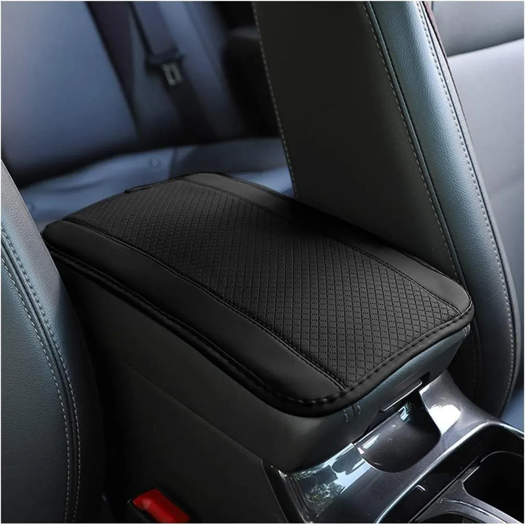 Cuscino Poggiabraccio Auto in Pelle - Protezione Console Centrale Nero