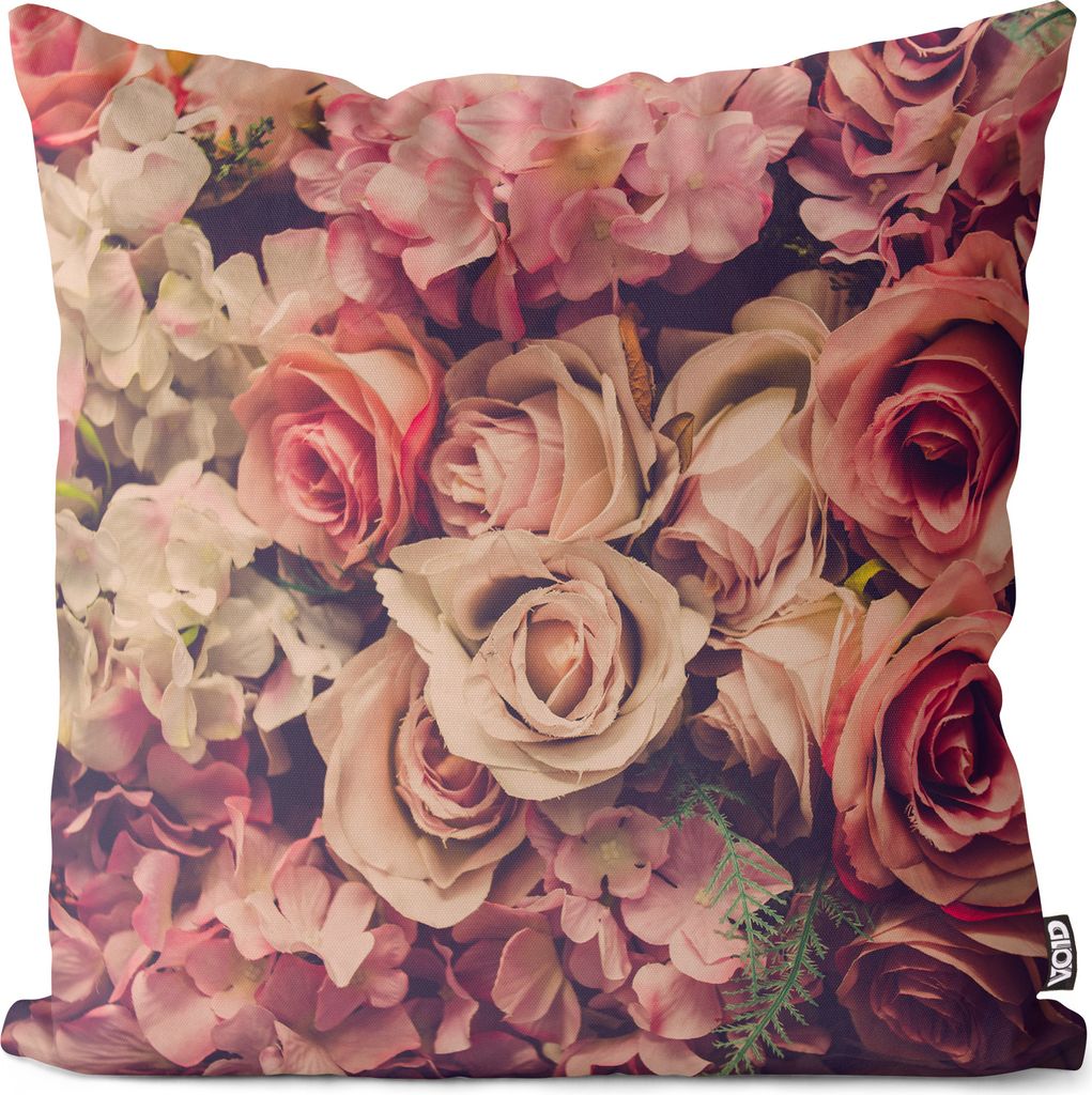 VOID Valentinstag Rosen getrocknet Muttertag Kissenbezug Kissenhülle Polyester wasserfest Outdoor Indoor