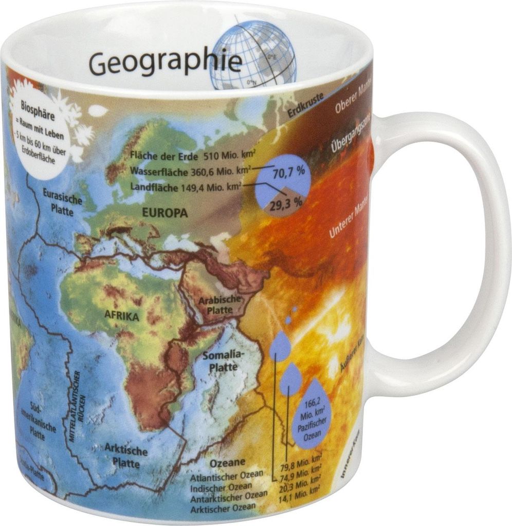 KÖNITZ 1113301978 Hrnček GEOGRAPHY 490 ml z porcelánu / Obrázok produktu 