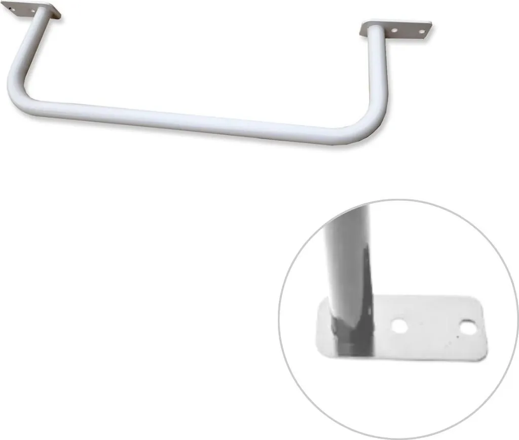 Barre de traction robuste 20x60 cm blanc installation plafond rigide