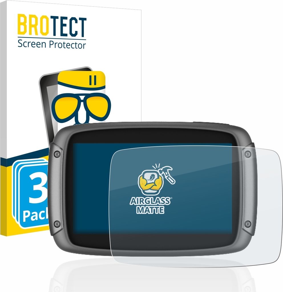 3x BROTECT Entspiegelungs Schutzglas für TomTom Rider 500 / 550 Schutzfolie Panzer Folie Glas Display Schutz matt