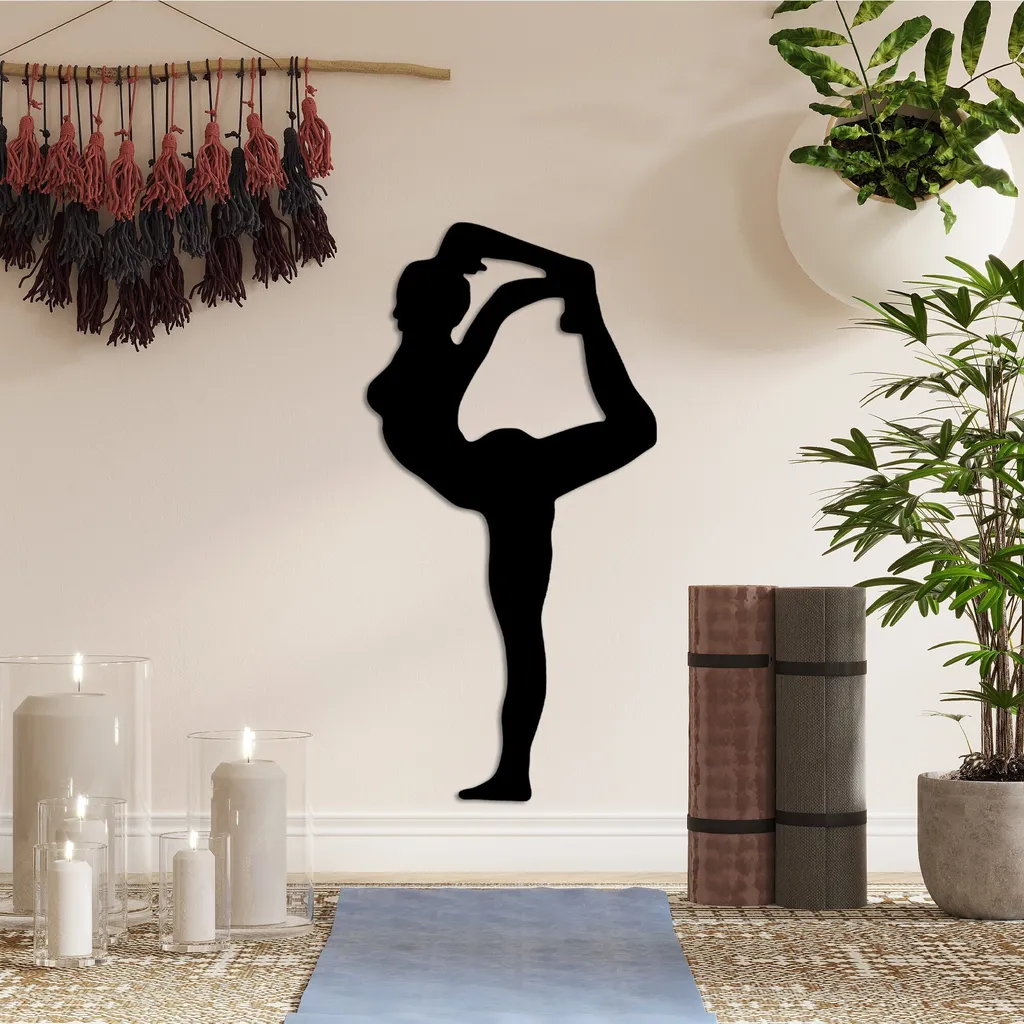 Decorazione Parete Yoga Wallity 18 in Metallo Nero - Zen & Home Decor