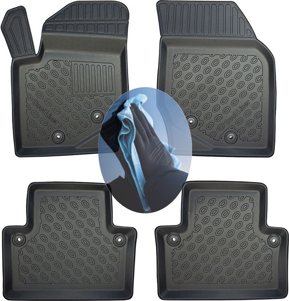 Z509749 TPE-Gummifußmatten kompatibel mit Volvo XC90 AWD Allradantrieb 1 Steilheck Geländewagen SUV 5-türer 2002-2014 5Sitze