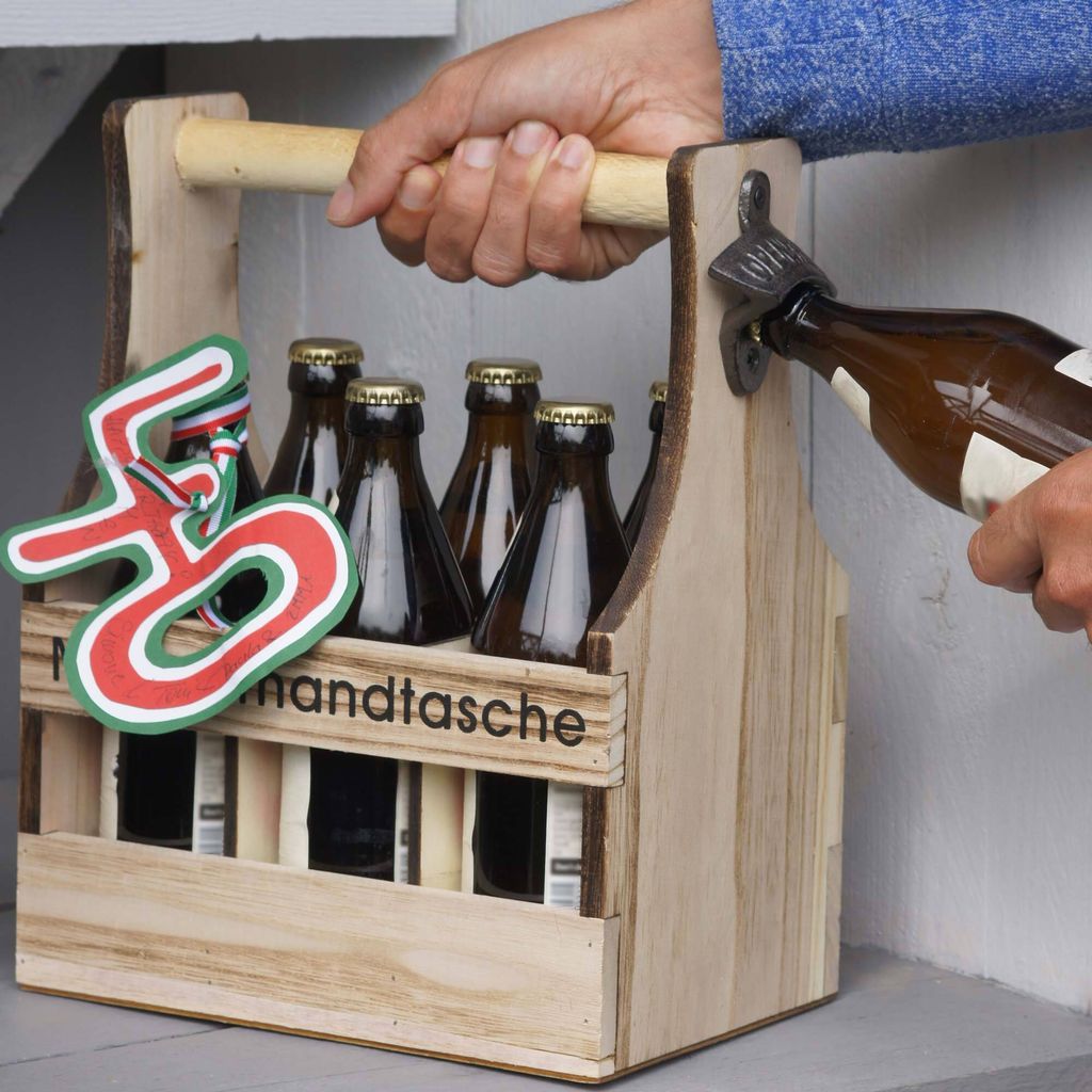 UNUS® Männerhandtasche Bier Flaschenträger 6 Flaschen Produktbild 5