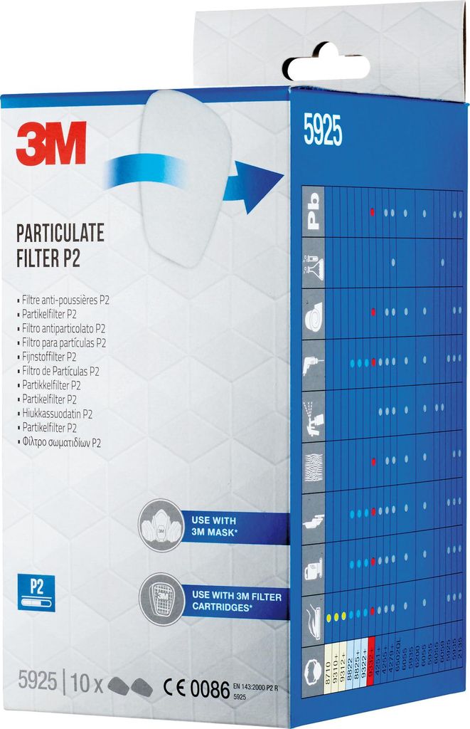 Partikelfilter FFP2 5925PRO10 10 Paar Packung mit 4 Stück