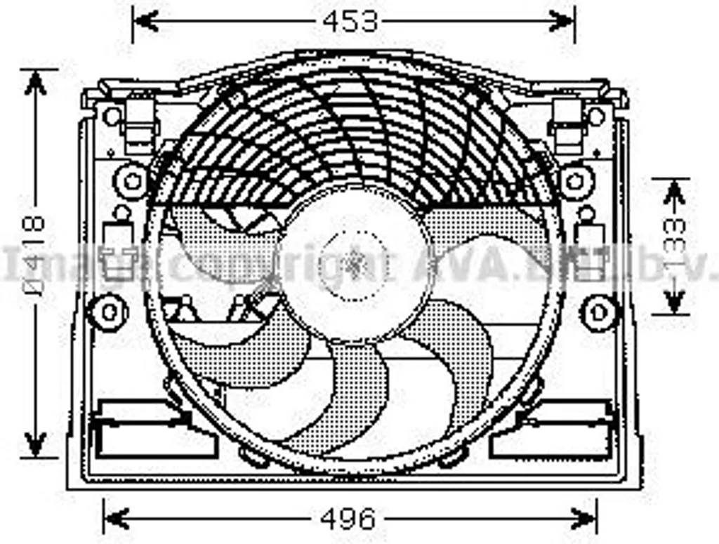 PRASCO BW7513 Ventilateur de Radiateur OE 1436261 pour BMW Série 3 E46