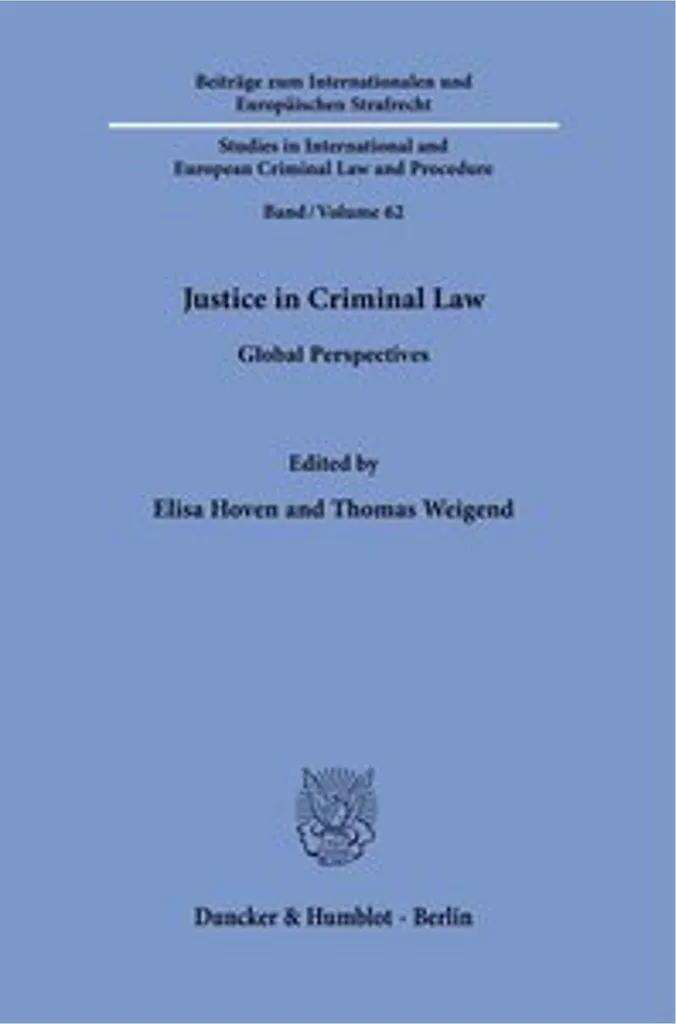 Livre de droit pénal Justice in Criminal Law pour étudiants master