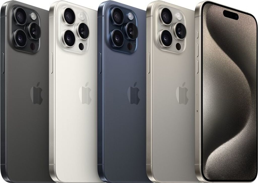 Apple iPhone 15 Pro Max 256GB Titan Weiß Produktbild 