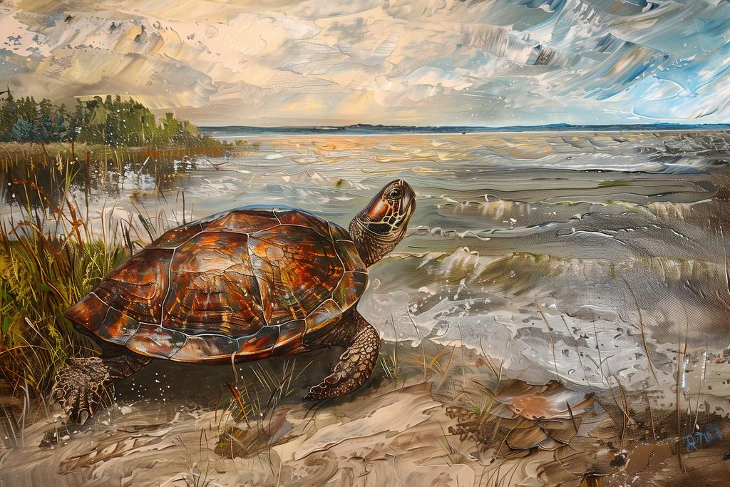 Plakat 45x30cm Küstenschildkröte