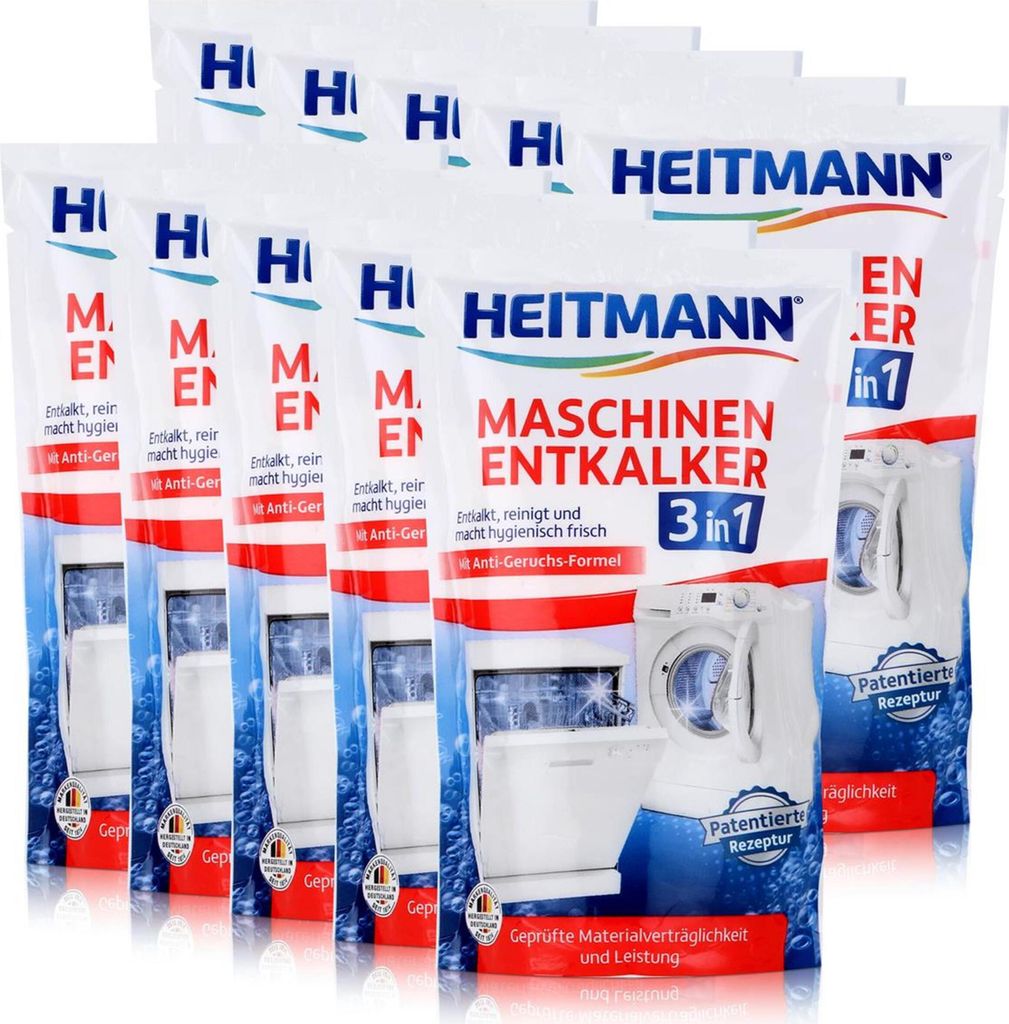 Heitmann Maschinen Entkalker 175g -Waschmaschinen und Geschirrspüler (10er Pack)