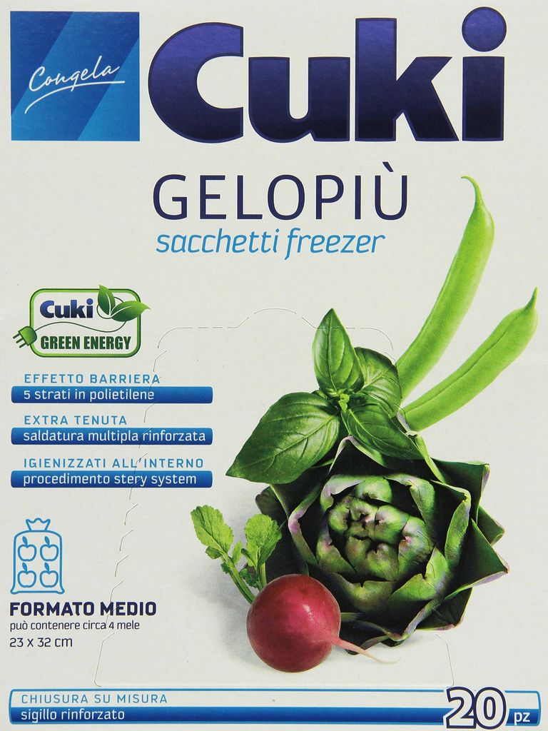 Cuki gelopiu Gefrierbeutel – ', Medium Format 23 x 32 cm – 20 Stück