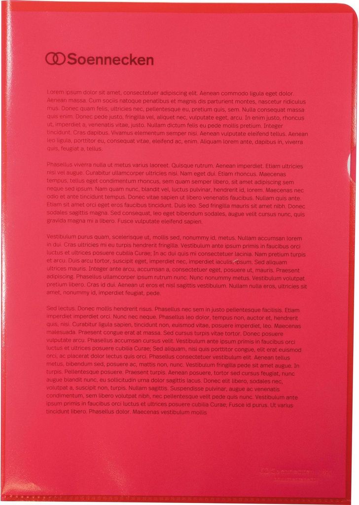 Soennecken Sichthülle 1511 DIN A4 PP rot 100 St./Pack.