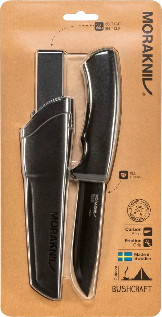 Poignard de Survie Morakniv Bushcraft Black avec Étui de Ceinture