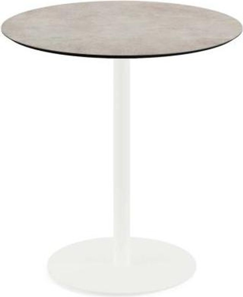 Urban Terrassentisch Weiß gestell + Moonstone HPL Ø70 cm Produktbild 