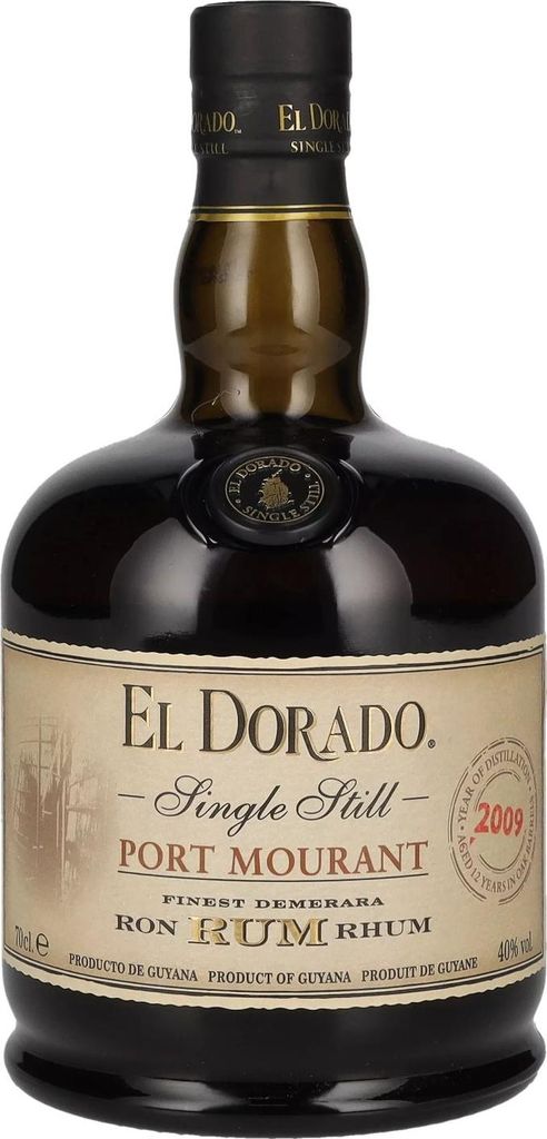 El Dorado Single Still PORT MOURANT Finest Demerara Rum 2009 40% Vol. 0,7l