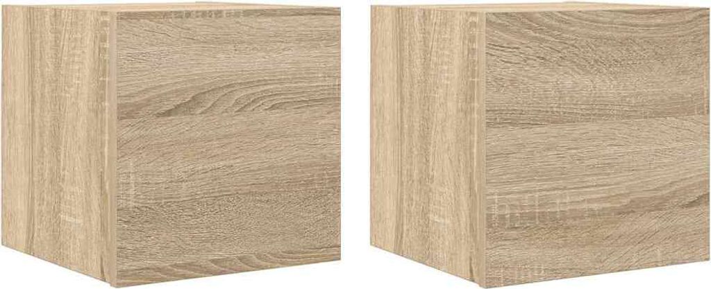 vidaXL TV nástenné skrinky 2 ks Dub Sonoma 30,5x30x30 cm Obrázok produktu 