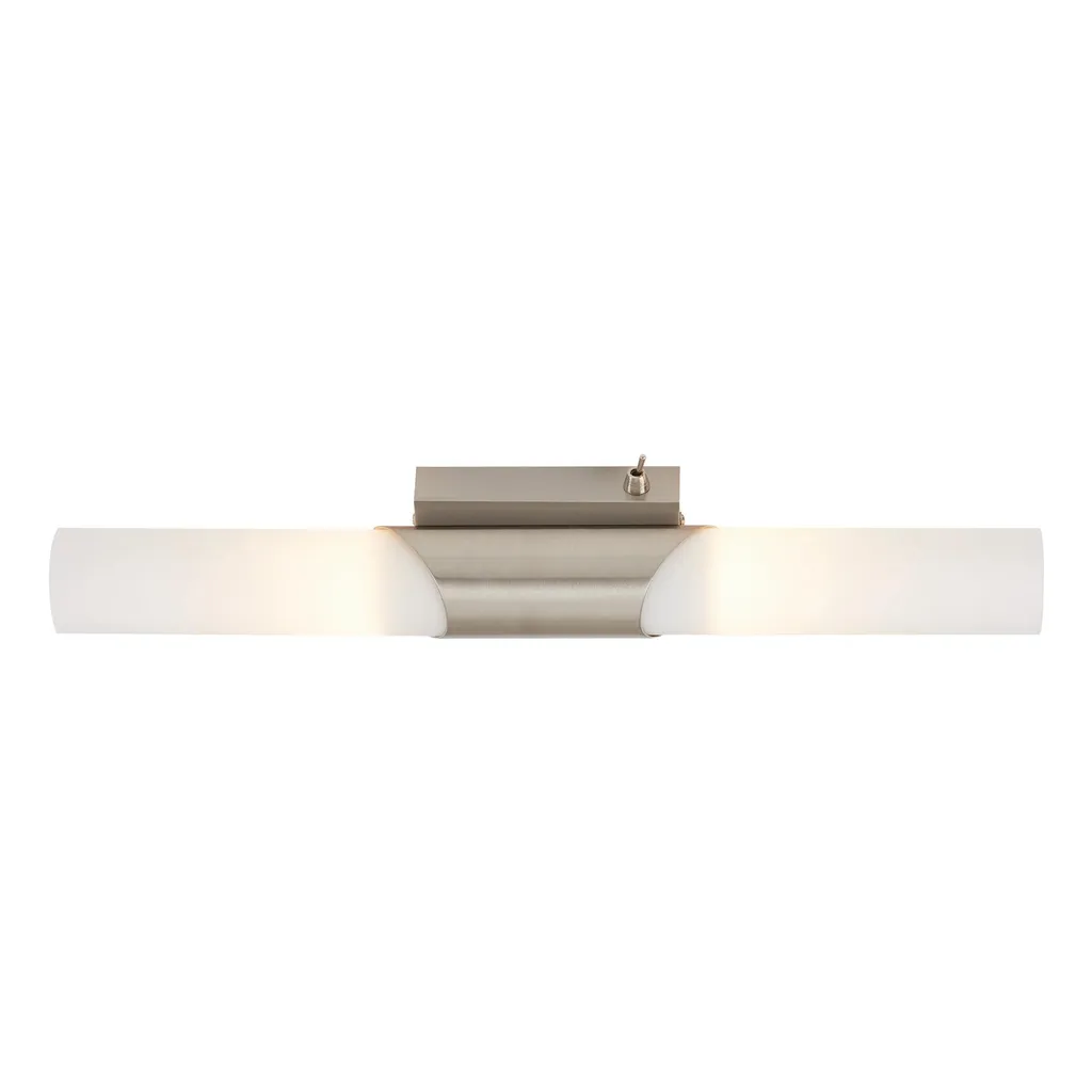 Lampada Parete Bagno Briloner Nichel Opaco 2 Luci - Chic & Cozy