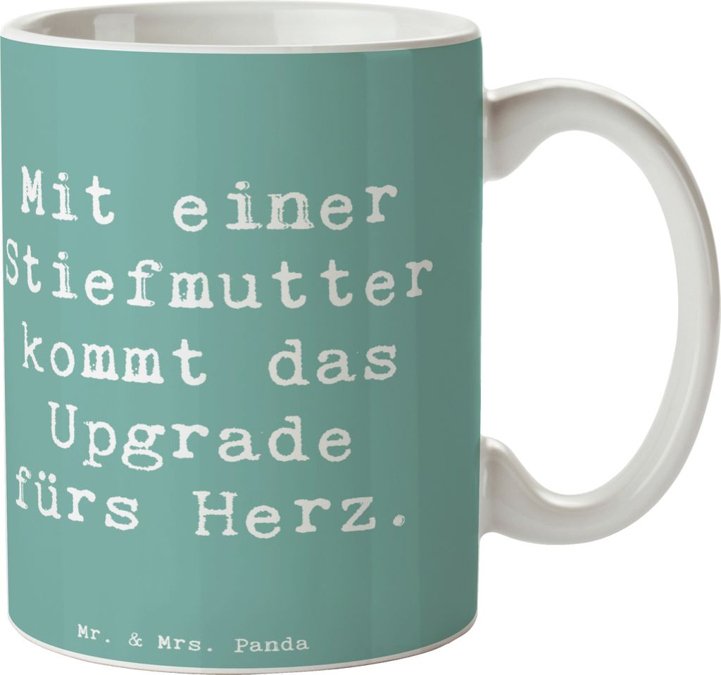 Mr. & Mrs. Panda Tasse Spruch Herz Stiefmutter - Produktbild 