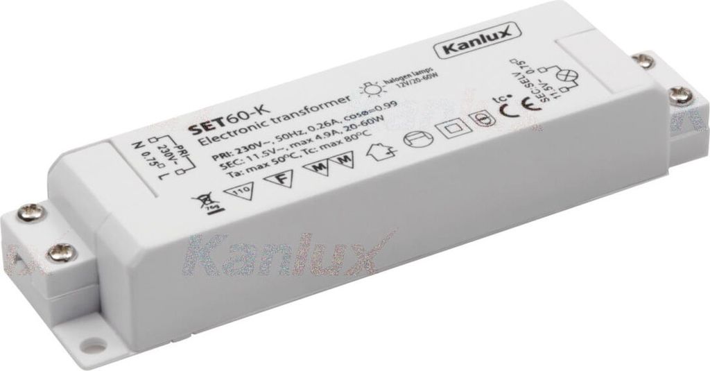 Kanlux | Trasformatore Elettronico SET60-K - Bianco - Immagine del prodotto 