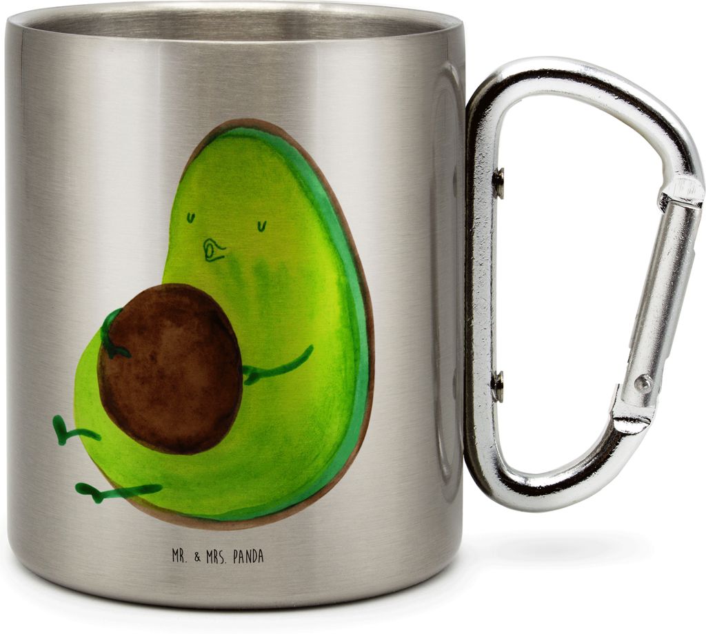 Mr. & Mrs. Panda Isolierbecher Avocado Pfeifen - Transparent - Geschenk, Trinkbecher Edelstahl, Thermobecher, Campingtasse, Edelstahl-Isolierbecher...