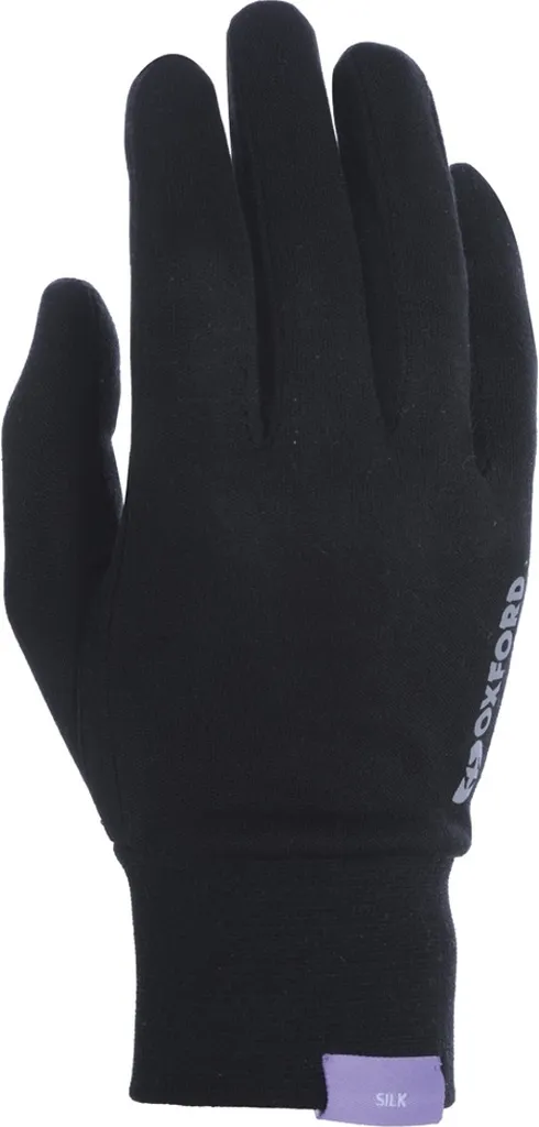 Sous-gants de Moto Oxford Deluxe Silky Noirs en Taille L/XL Confortables