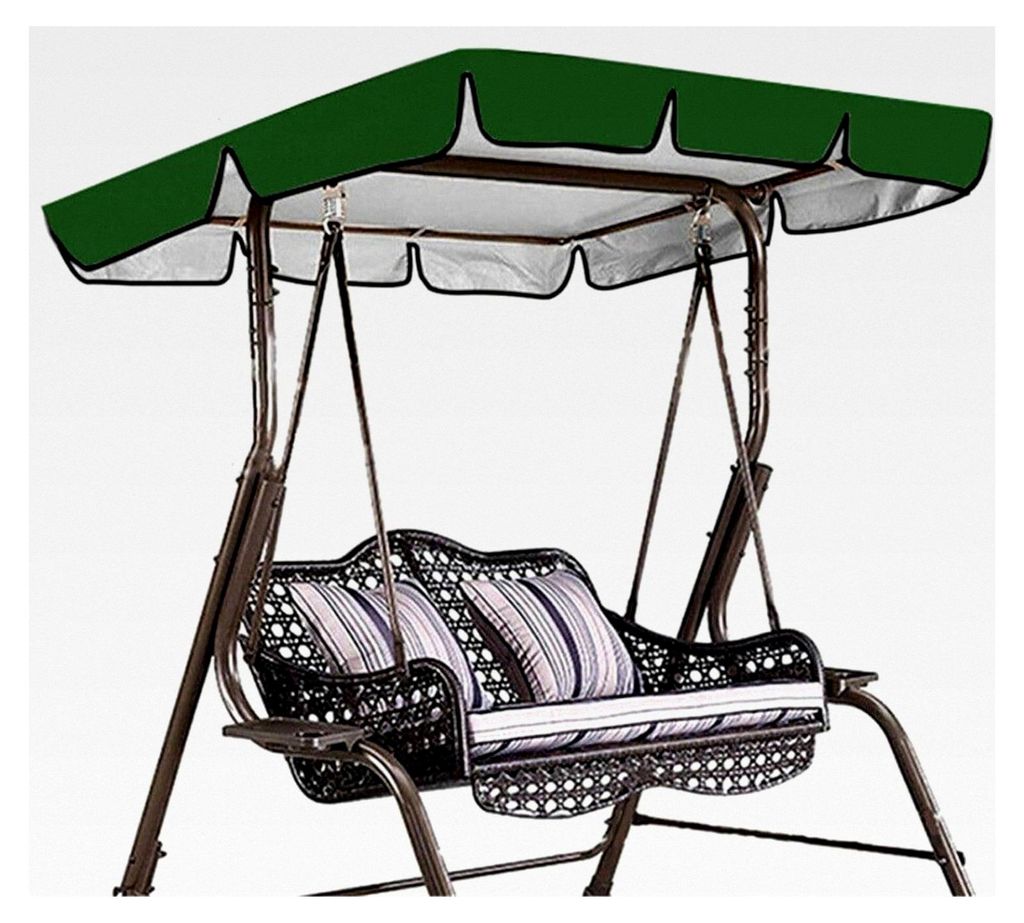 Ersatzbezug für 3-Sitzer-Outdoor-Schaukelstuhl, 195 x 125 cm, 600D-Oxford-Gewebe mit Bindebändern