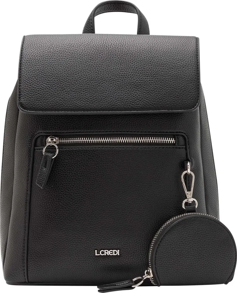 L.CREDI Ninina Zaino Donna Nero City Backpack - Eleganza L.CREDI Monaco