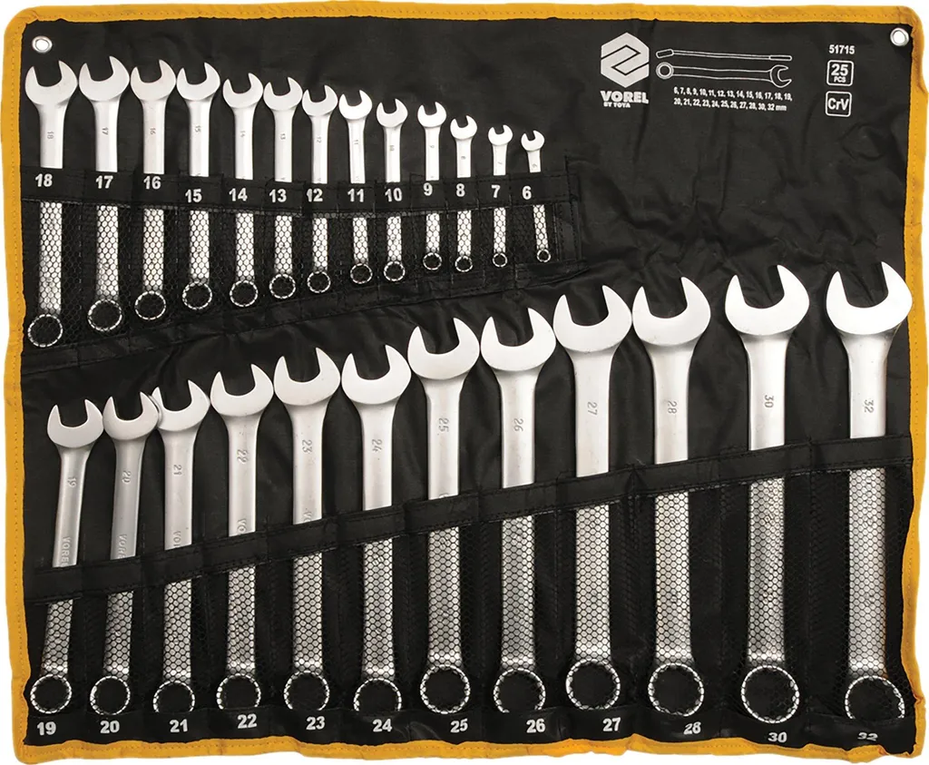 Finissez vos travaux sans manque avec ce jeu de clés à fourche 25 pcs