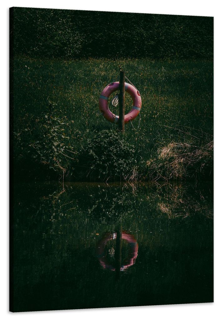 Leinwanddruck Natur Dunkler See 60x90 cm