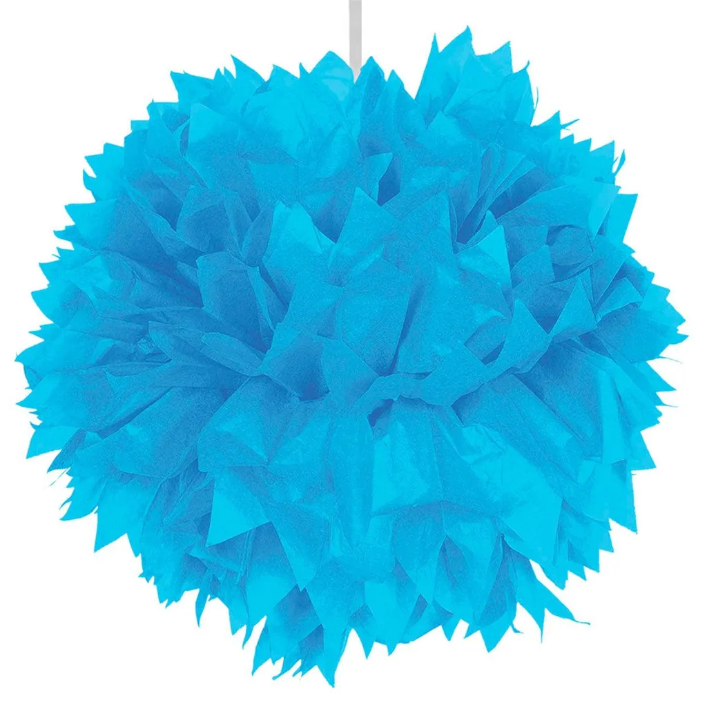 Grand Pompon Bleu Clair Folat BV en Papier de Soie Doux et Volumineux
