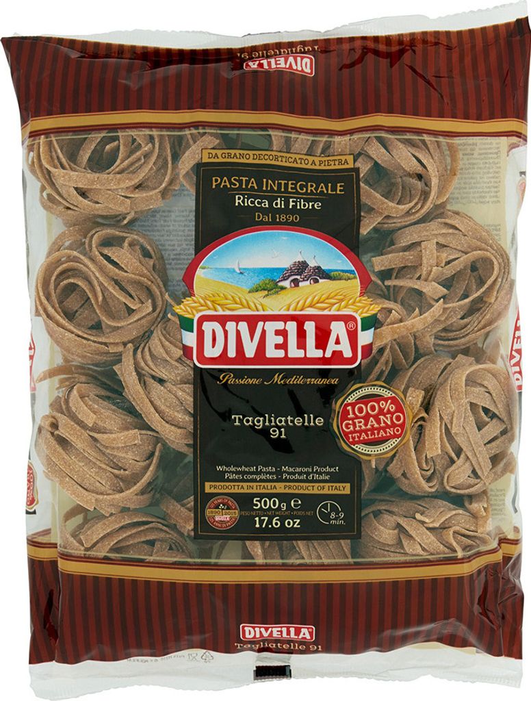 Italienische Tagliatelle Vollkornnudeln 500g - Divella