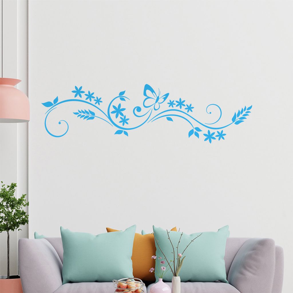 Tribal - Sterne - Schmetterling Wandtattoo in 6 Größen - Wandaufkleber Wall Sticker - Dekoration, Küche, Wohnzimmer, Schlafzimmer, Badezimmer