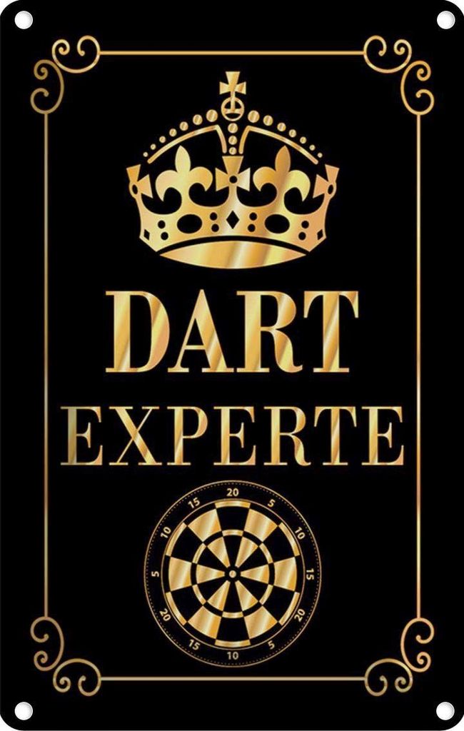 vianmo Blechschild 18x12 cm Dart Experte Krone Sport Hobby