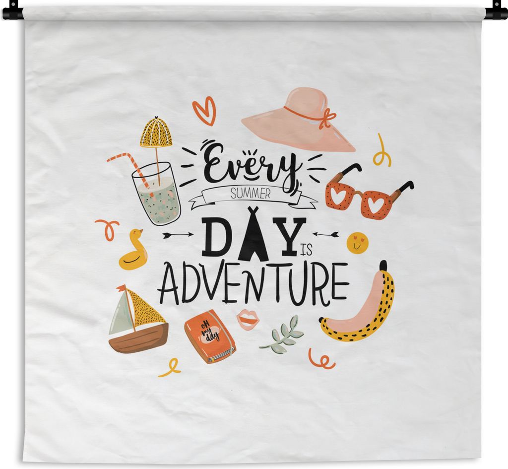 MuchoWow® Wandteppich Wandbehang Sommer - Sonnenbrille - Produktbild 