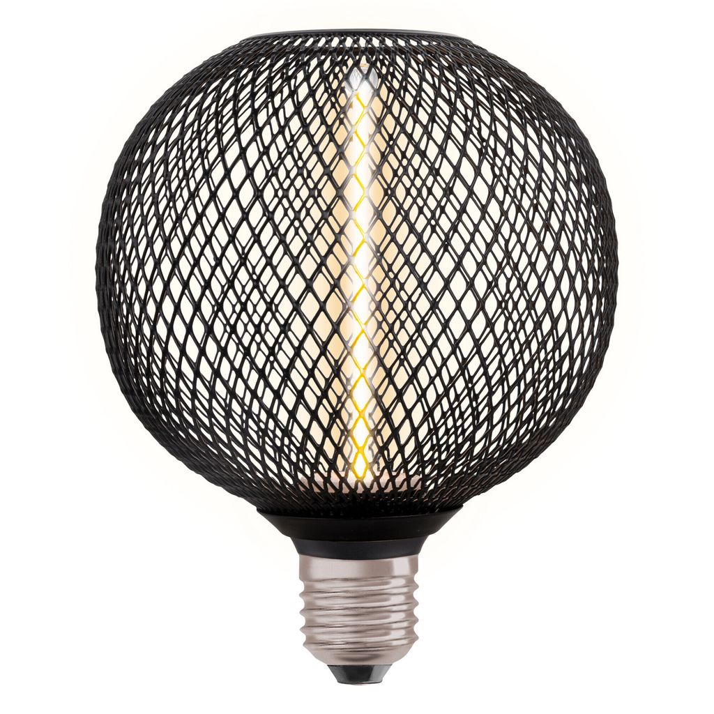 Led Žiarovka Globe Fil S12 E27 1800K Čierna Obrázok produktu 