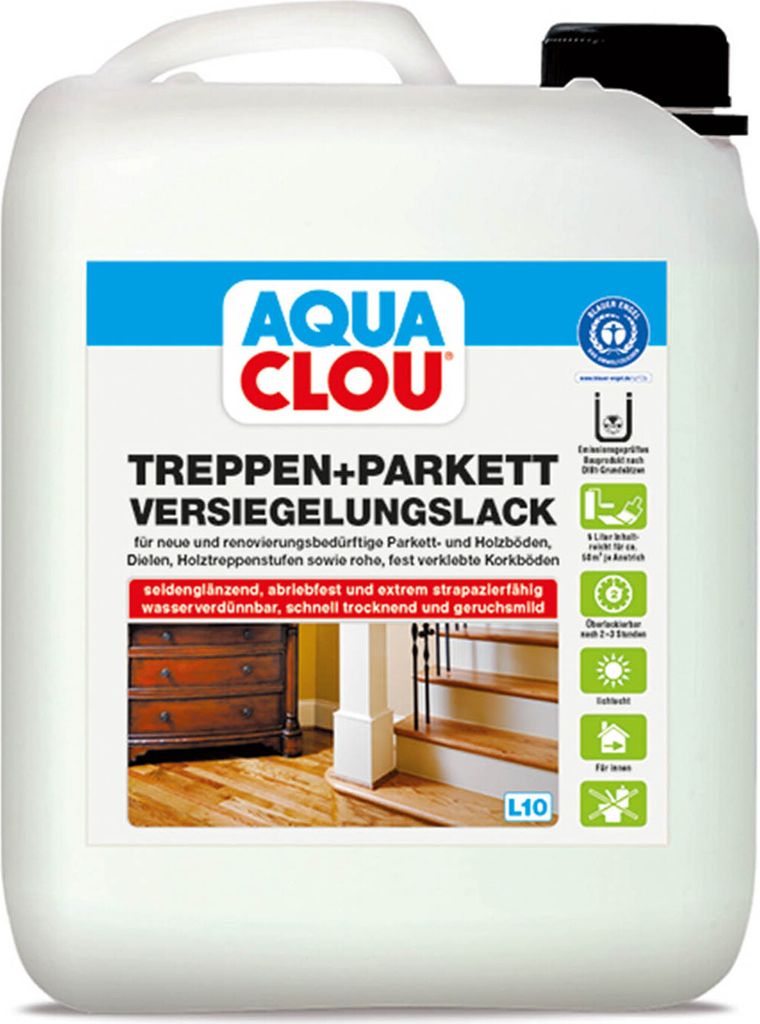 CLOU Aqua Clou Treppen- und Parkettversiegelungslack L10 Produktbild 