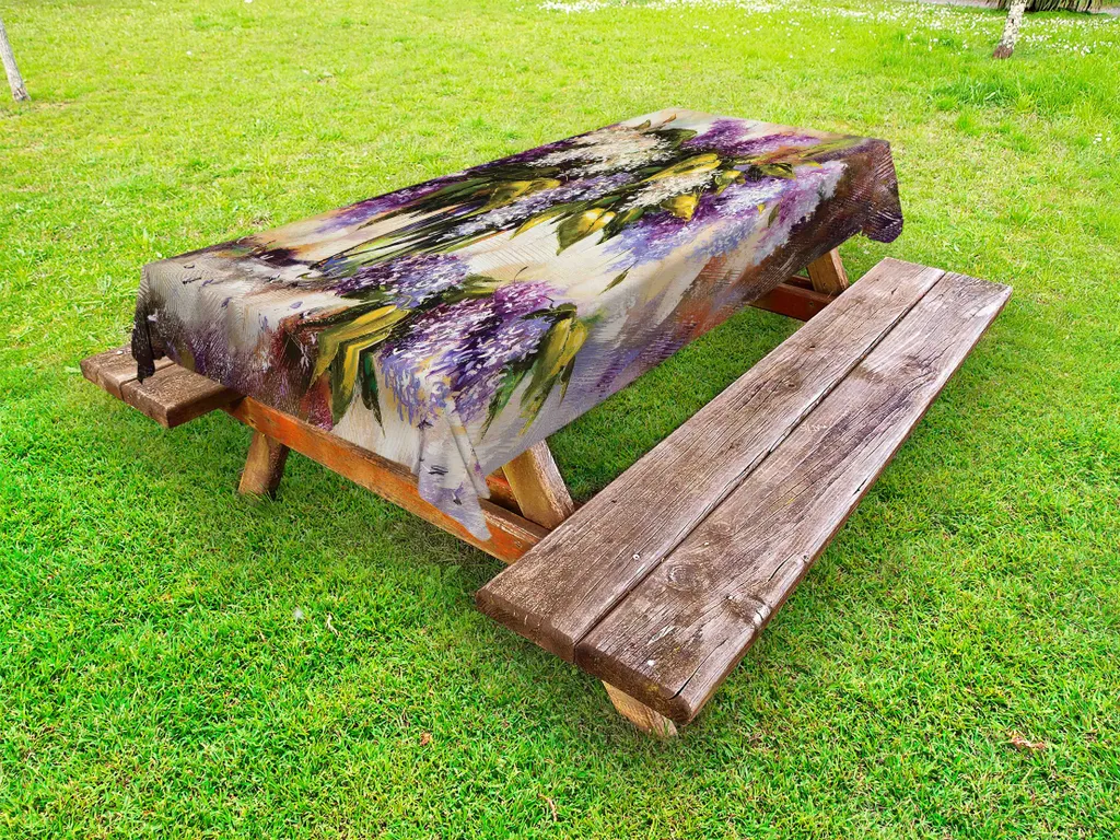 Tovaglia Professionale Outdoor ABAKUHAUS 145x210 - Bouquet Lillà