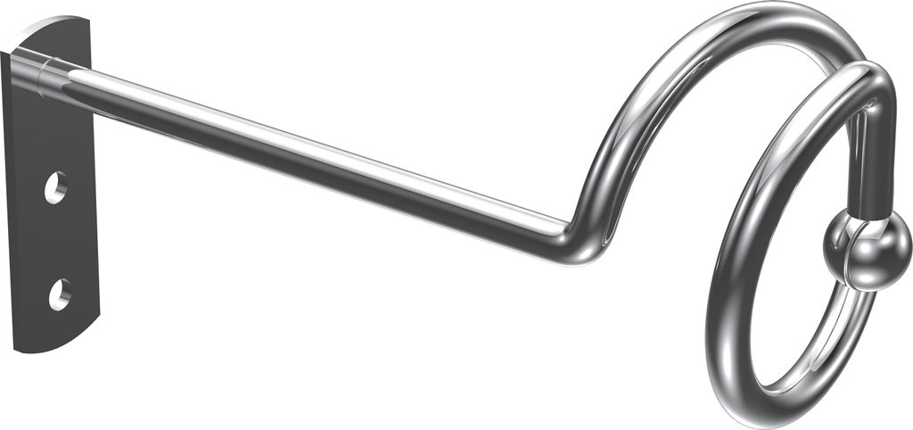 Interdeco Drapierhaken / Gardinen-Dekohaken Chrom, Pack. 1 Produktbild 