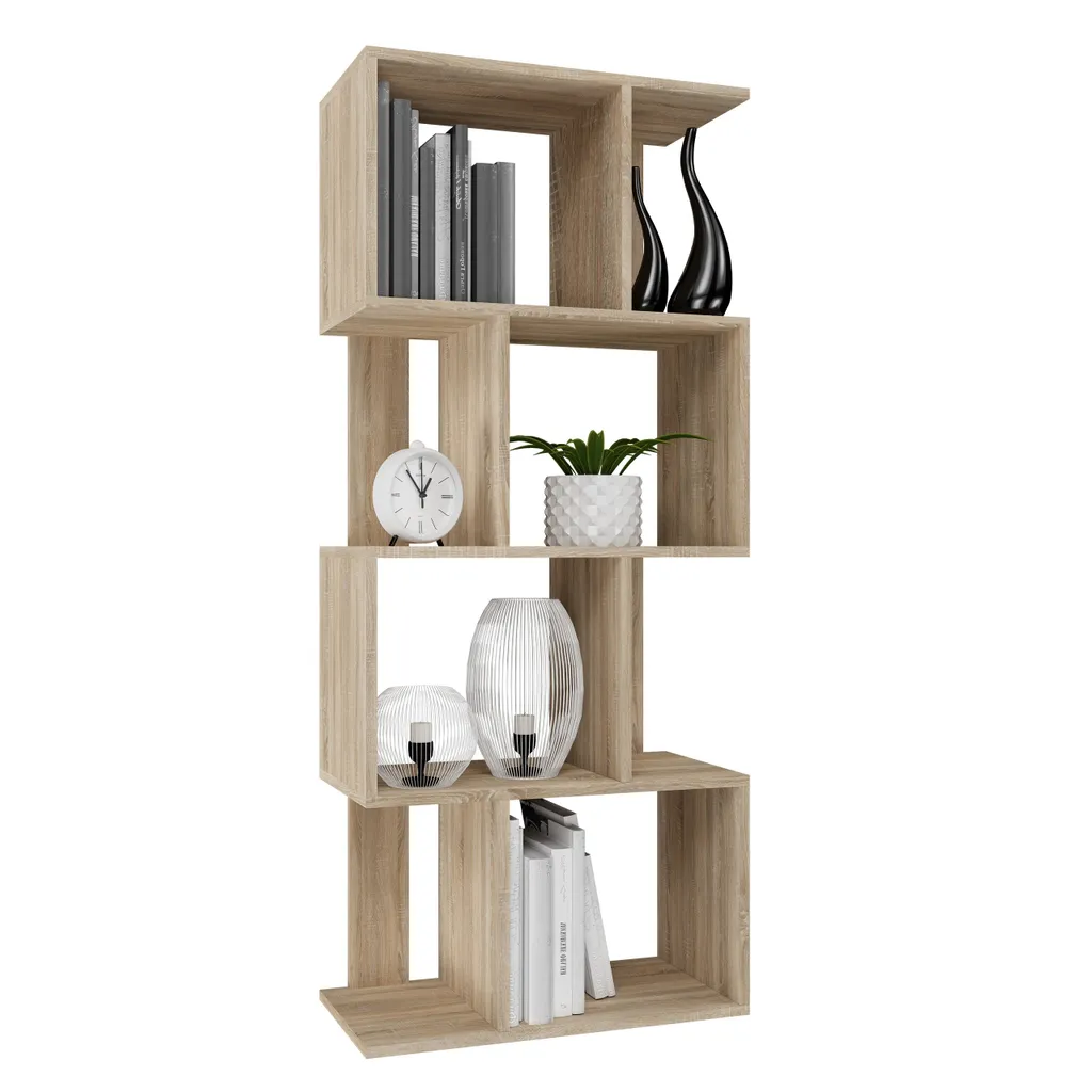 Étagère de bureau AIVO chêne sonoma - Rangement classeurs et livres