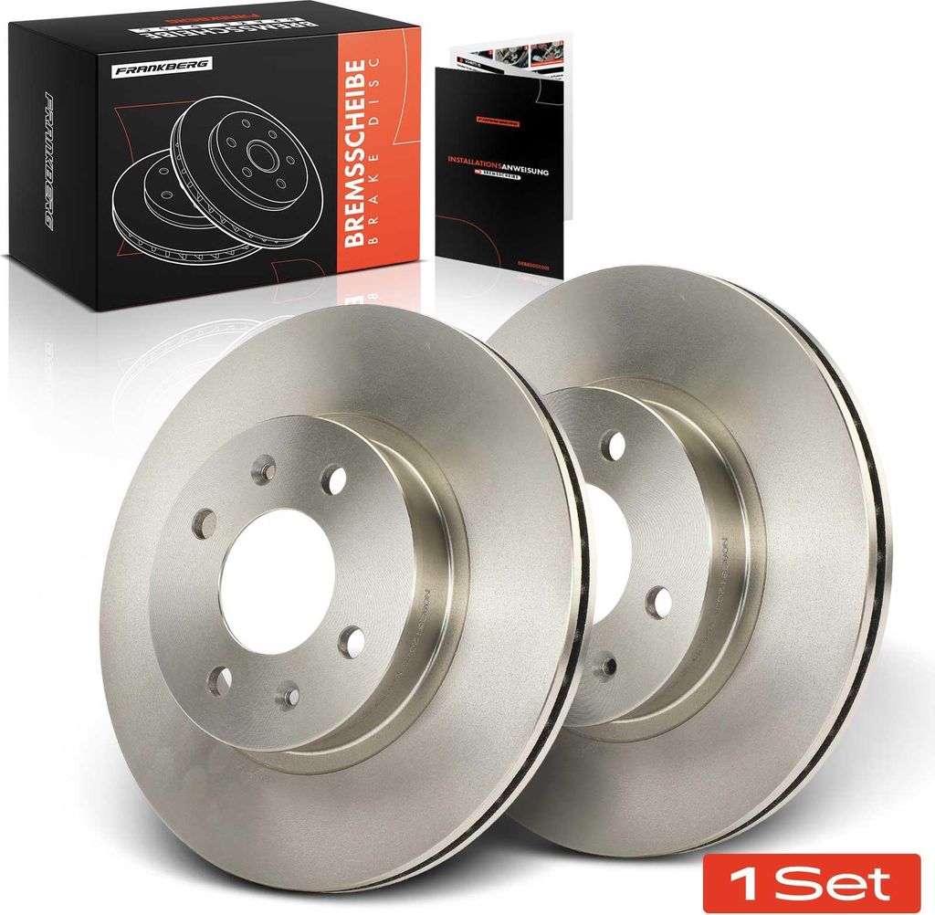 Frankberg 2x Bremsscheiben Vorderachse für Hyundai Getz TB 1.1L 1.3L 1.4L 1.5L 1.6L 2002-2009