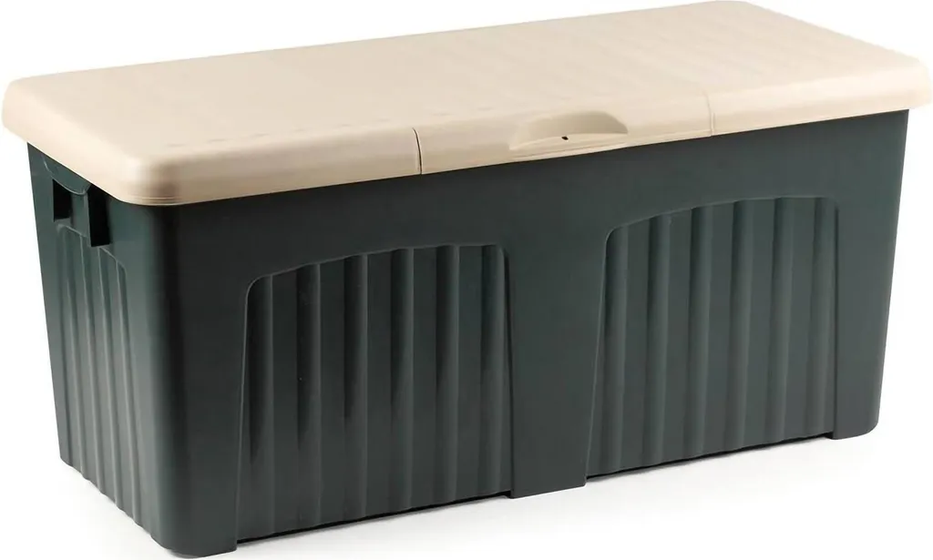 Rangement pour Coussins de Jardin Anthracite 125cm Coffre Asco