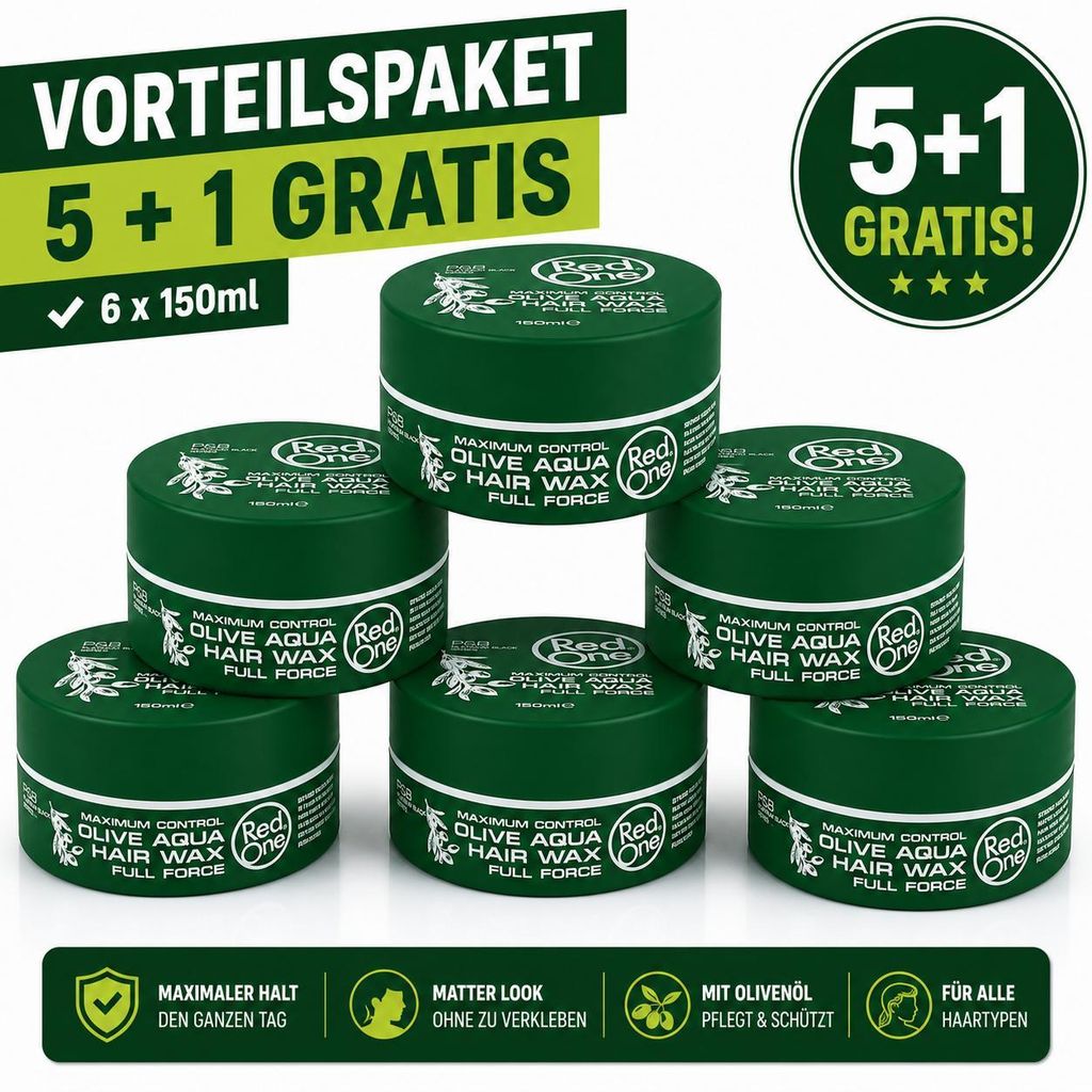 Red One Olive Aqua Gel Wax 6er Pack – 6 Stück je 150ml Aqua Produktbild 